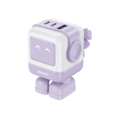 Cargador RobotGaN de 65W Serie Nexode 3 Puertos de Carga Rápida 2 USB-C 1 USB-A PD 3.0 QC 4.0 Carga Inteligente Tecnología GaN II Zapato Magnético Extraíble Carcasa Ignifuga Pantalla LED 35314 - SILYMX