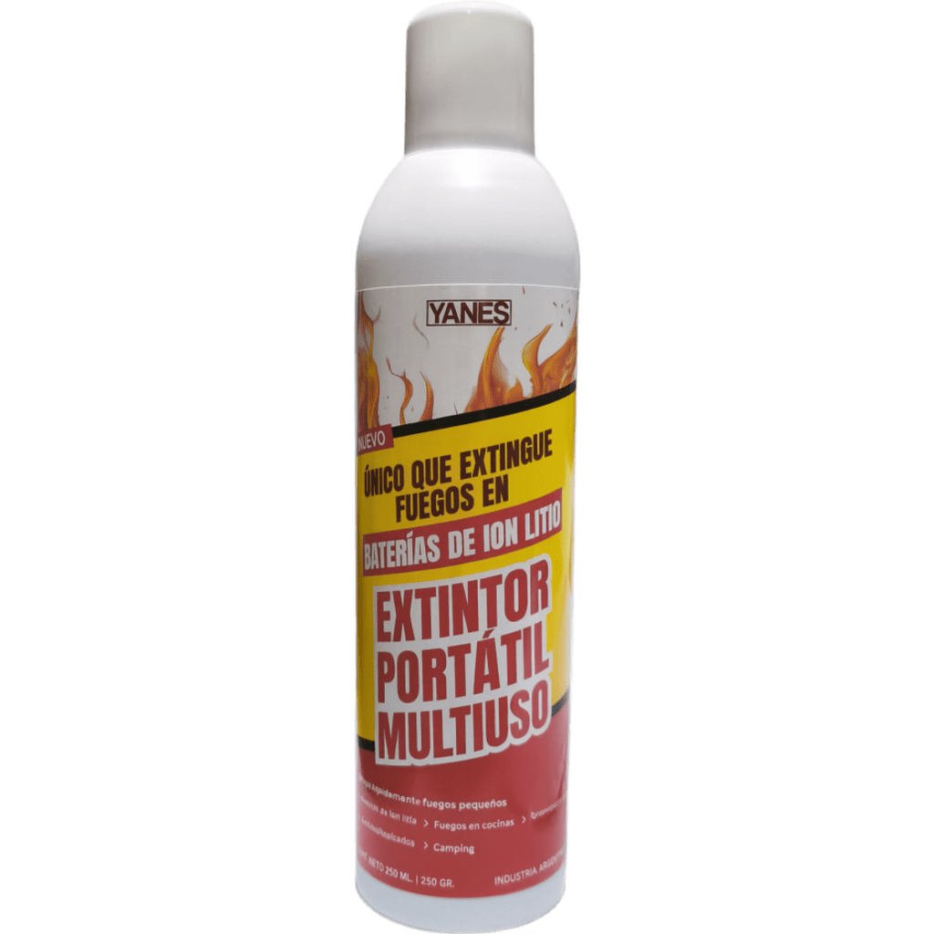 Extintor Portátil en Aerosol / Fuegos Clase A, K y Li / Baterías Ion-Litio / Descarga 35 s / Alcance 2 m (6.6 ft) / 250 ml / Tecnología Micelar VICTORY - Imagen 2