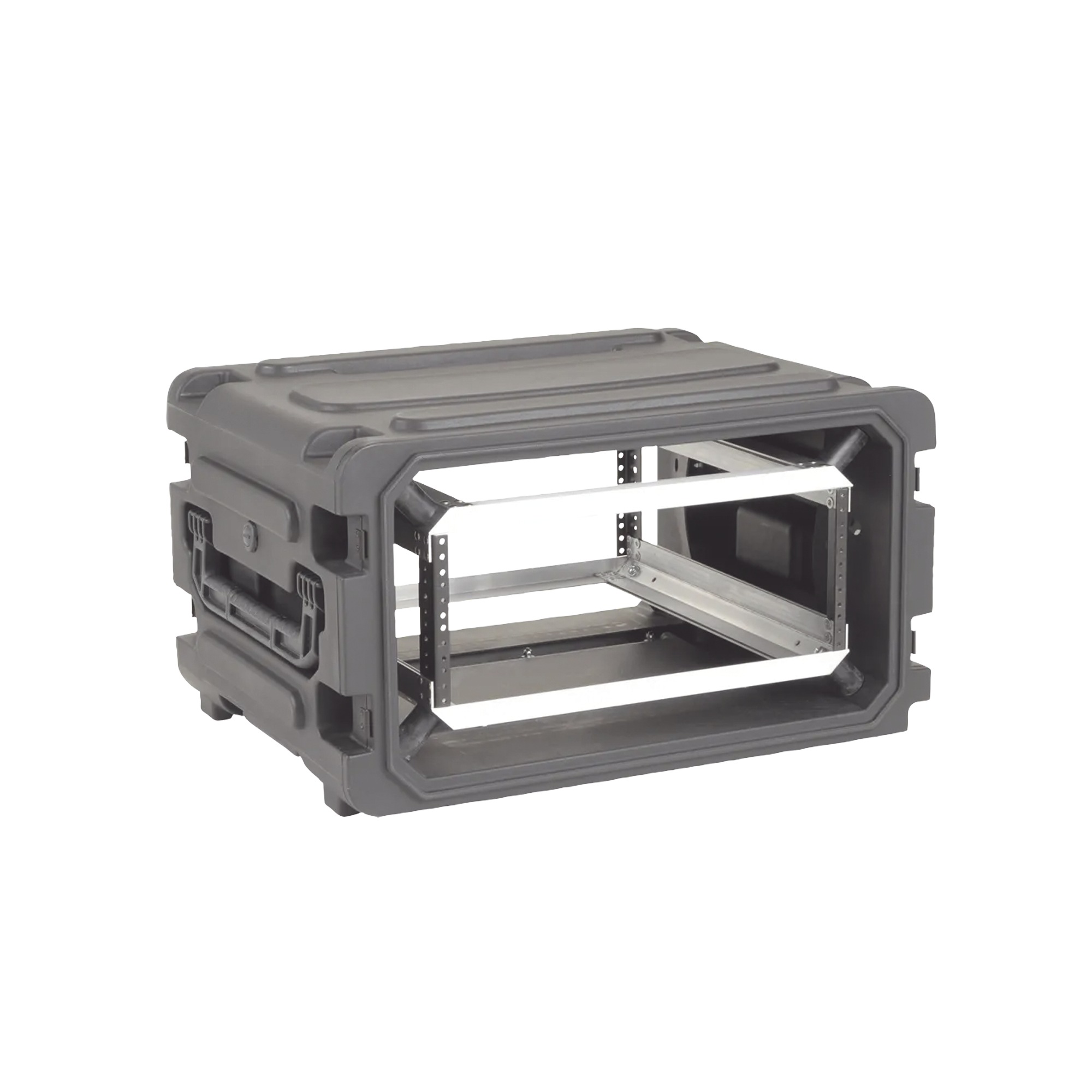Gabinete Plástico Móvil con Amortiguador con Rack de 19", 4 Unidades. 