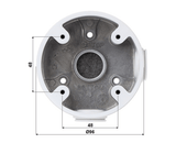 Accesorios CCTVDAHUADH-PFA13A-ECaja de Conexiones Aluminio 4 Puntos Montaje Cámaras Domo HDW1000 HDW1100 HDW1200 DAHUA DH - PFA13A - E - SILYMX