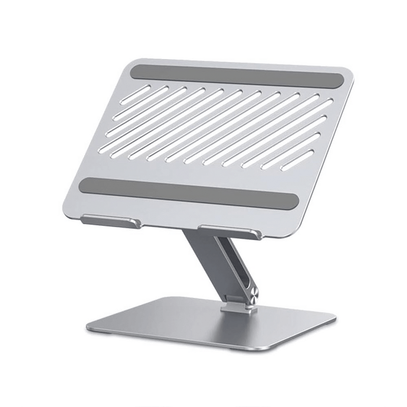 Soporte de Aluminio para Laptop Ajustable 180° Soporta Laptops de 10 a 17.3 Capacidad de Carga 5Kg Excelente Estabilidad Diseño Para Alta Disipación de Calor Altura y Angulo Ajustable Plegable y Portátil. 40291 - SILYMX