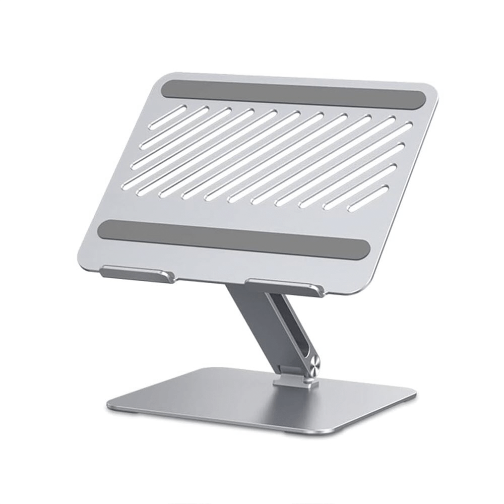 Soporte de Aluminio para Laptop Ajustable 180° Soporta Laptops de 10 a 17.3 Capacidad de Carga 5Kg Excelente Estabilidad Diseño Para Alta Disipación de Calor Altura y Angulo Ajustable Plegable y Portátil. 40291 - SILYMX