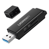 Lector de Tarjetas USB 3.0 Doble Ranura TF/SD Simultánea 5 Gbps Soporte 2 TB con Llavero UGREEN 40752 - Imagen 1