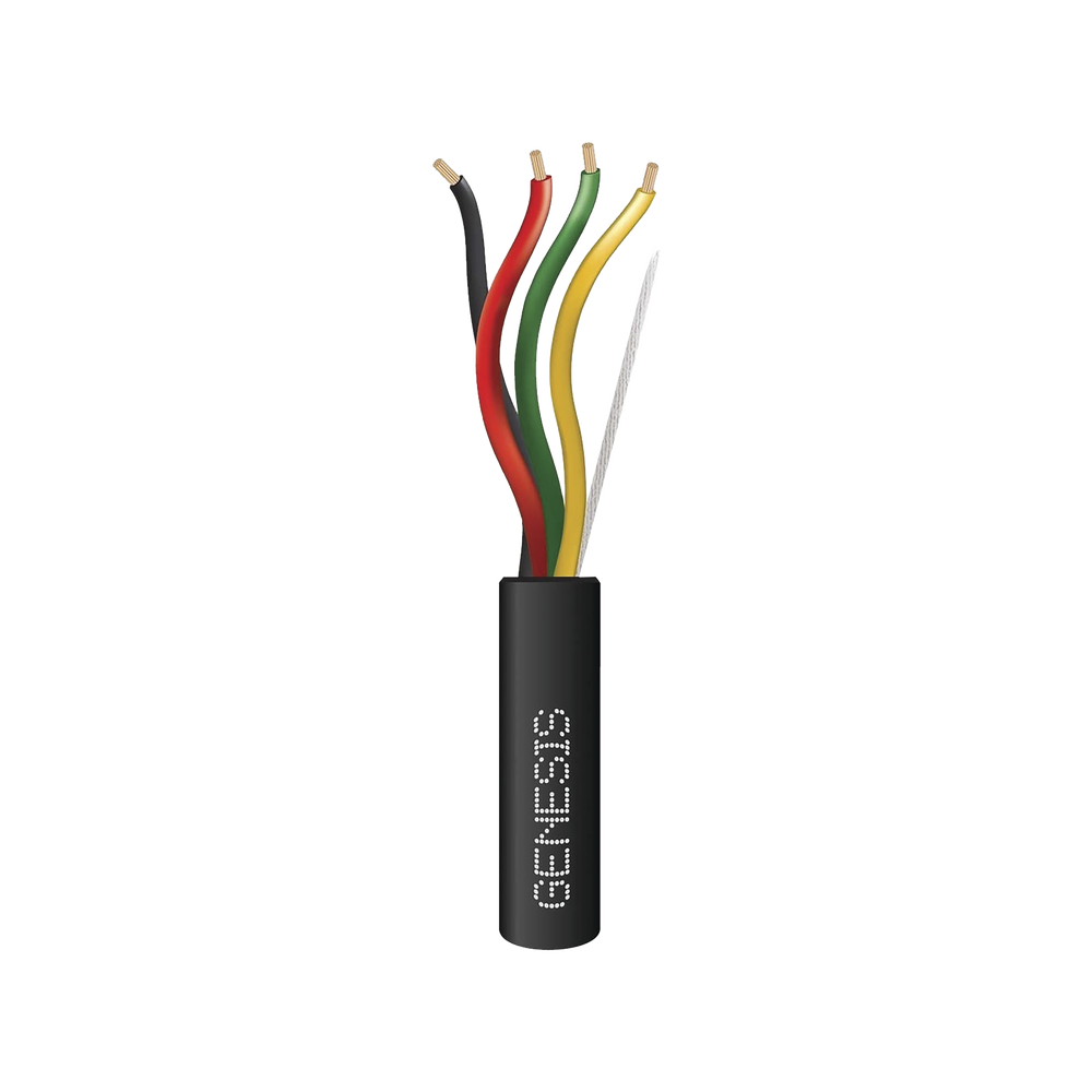 Bobina de Cable Genesis 4x14 AWG DIRECT BURIAL uso en Intemperie Sistemas de Detección de Incendio y Evacuación Color Negro de 305m 4154-1008 - SILYMX