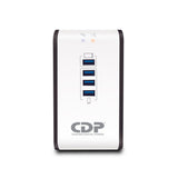 Reguladores de VoltajeCDPR2CU-AVR1008Regulador de Voltaje de Escritorio NEMA 5 - 15 1000A 500W 8 tomas de salida 1 Toma para carga de tablet 3 Tomas para carga de smartphone R2CU - AVR1008 - SILYMX