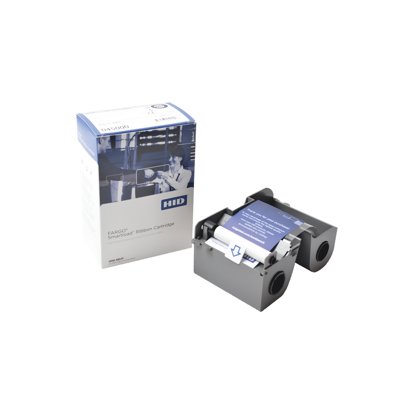 Ribbon para DTC1250e /DTC1000, YMCKO (Full Color)/ 250 imagenes para impresora DTC1250e FARGO 45000 - SILYMX