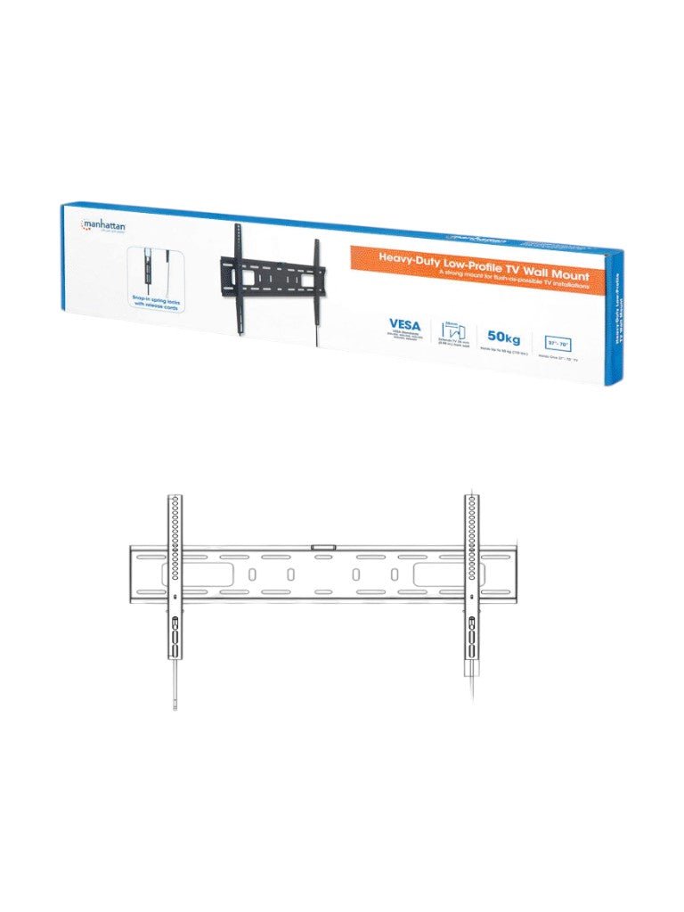 Soportes para monitores y pantallasMANHATTAN461986Soporte de Pared MANHATTAN 461986 · 37” a 70” · 50 kg · Ultra Delgado · Fijo - SILYMX