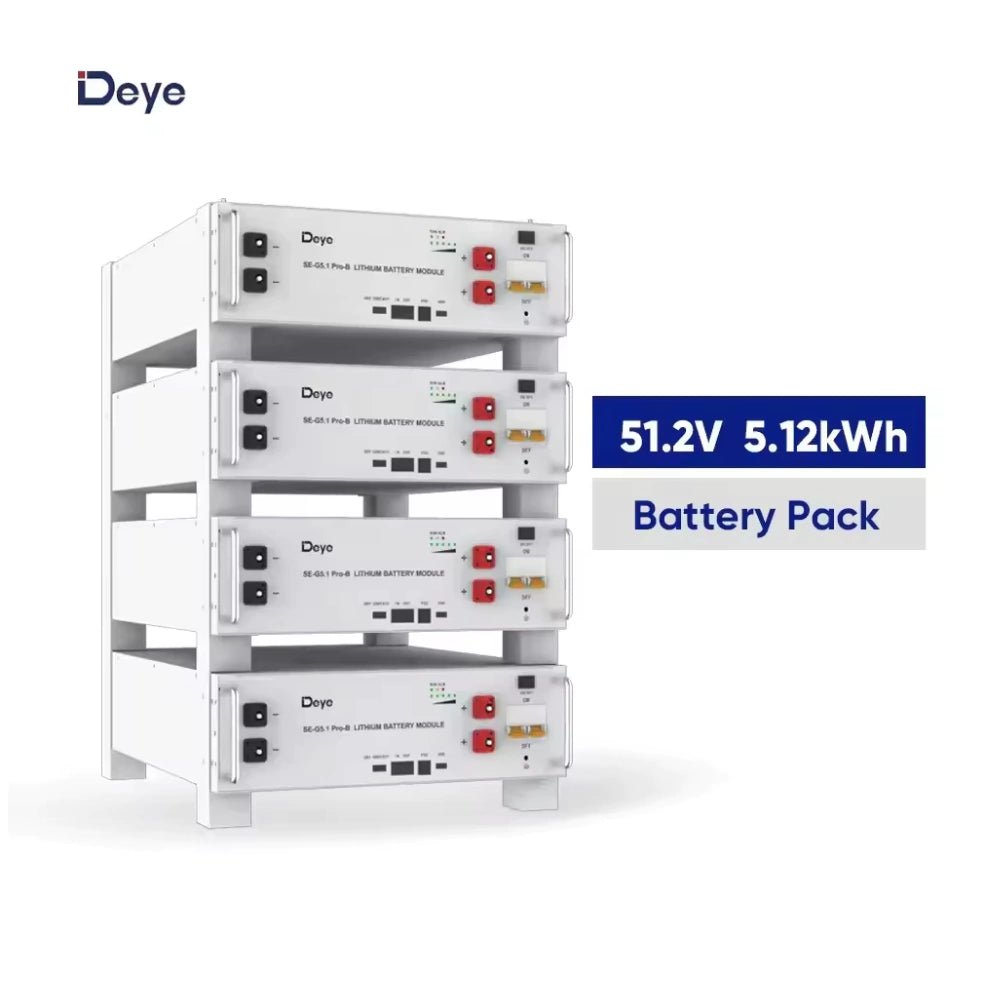 BateriasDEYEDEY-LFP-5.12kWhBateria Litio 51.2V 100Ah 5.12kWh LiFePO4 6000 Ciclos 10 Años Garantia Deye SE - G5.1 Pro - B - SILYMX