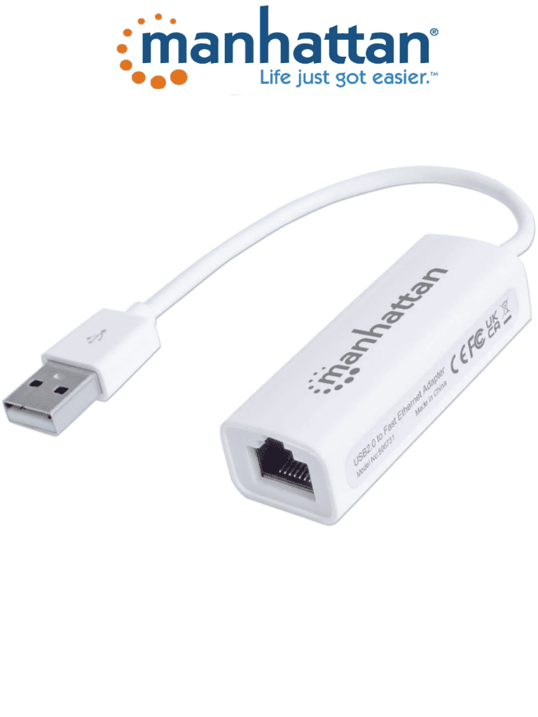 Adaptadores de RedMANHATTAN506731Adaptador Fast Ethernet USB 10/100 Mbps Alta Velocidad 2.0 Plug and Play Manhattan 506731 - SILYMX