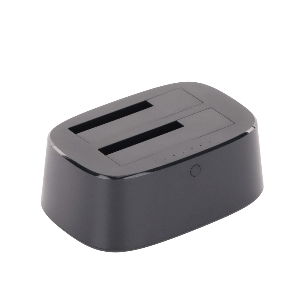 Base USB 3.0 para Disco Duro de Doble Bahía Soporta Discos SATA de 2.5' & 3.5´Soporta discos de 12TB UASP SATA 3.0 adaptador de corriente 12V3A Cable USB 1M 50854 - SILYMX