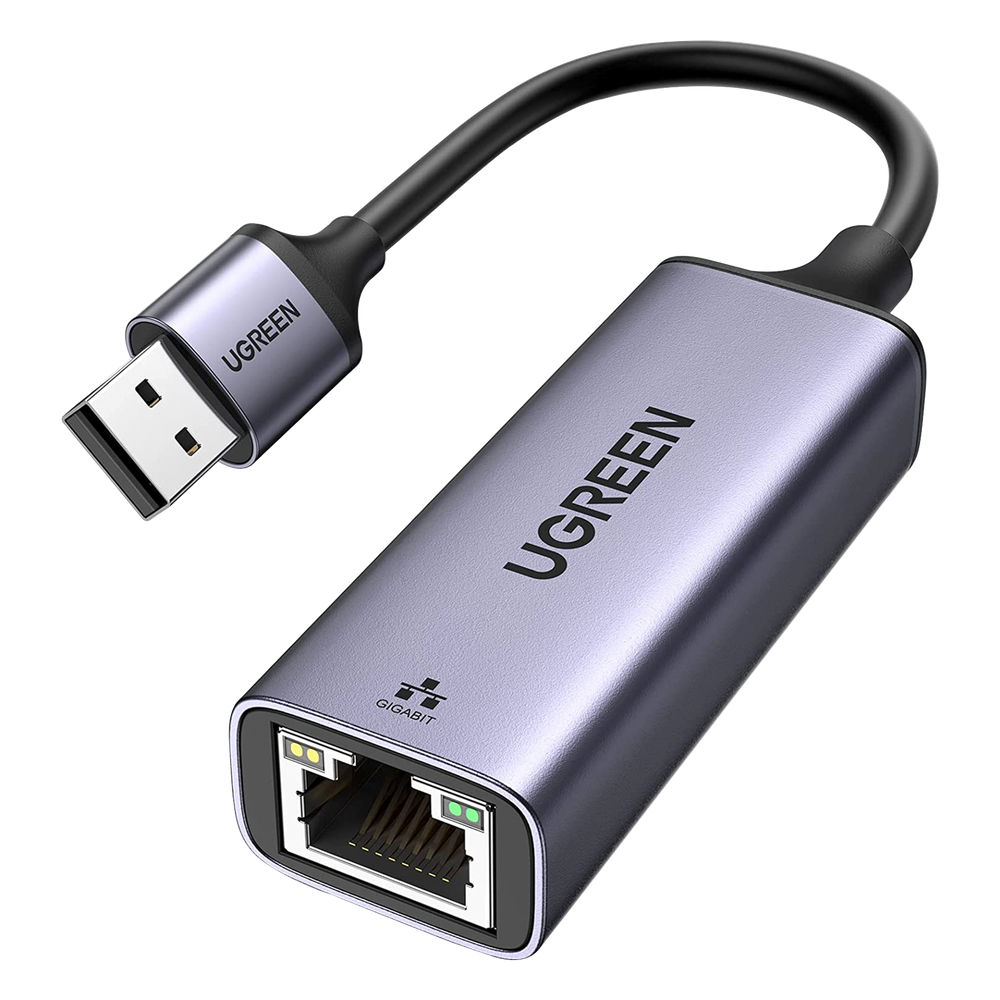 Adaptador de Red USB-A 3.0 a RJ45 Gigabit 10/100/1000 Mbps Aluminio Cable 10cm (0.33ft) UGREEN 50922 - Imagen 1