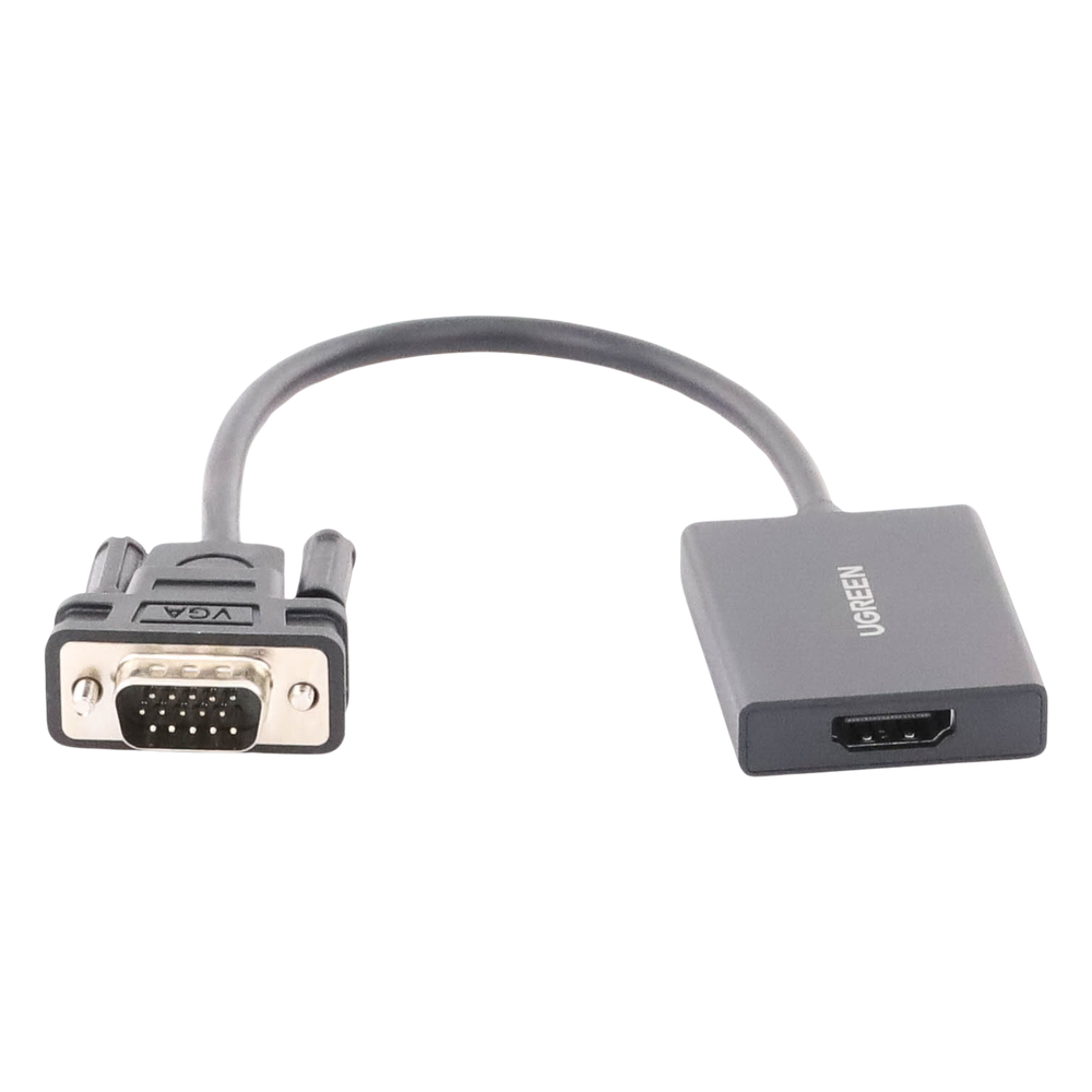 Adaptador VGA a HDMI 1080P@60Hz Audio 3.5mm USB-C 5V Cable 15cm 28AWG UGREEN 50945 - Imagen 4