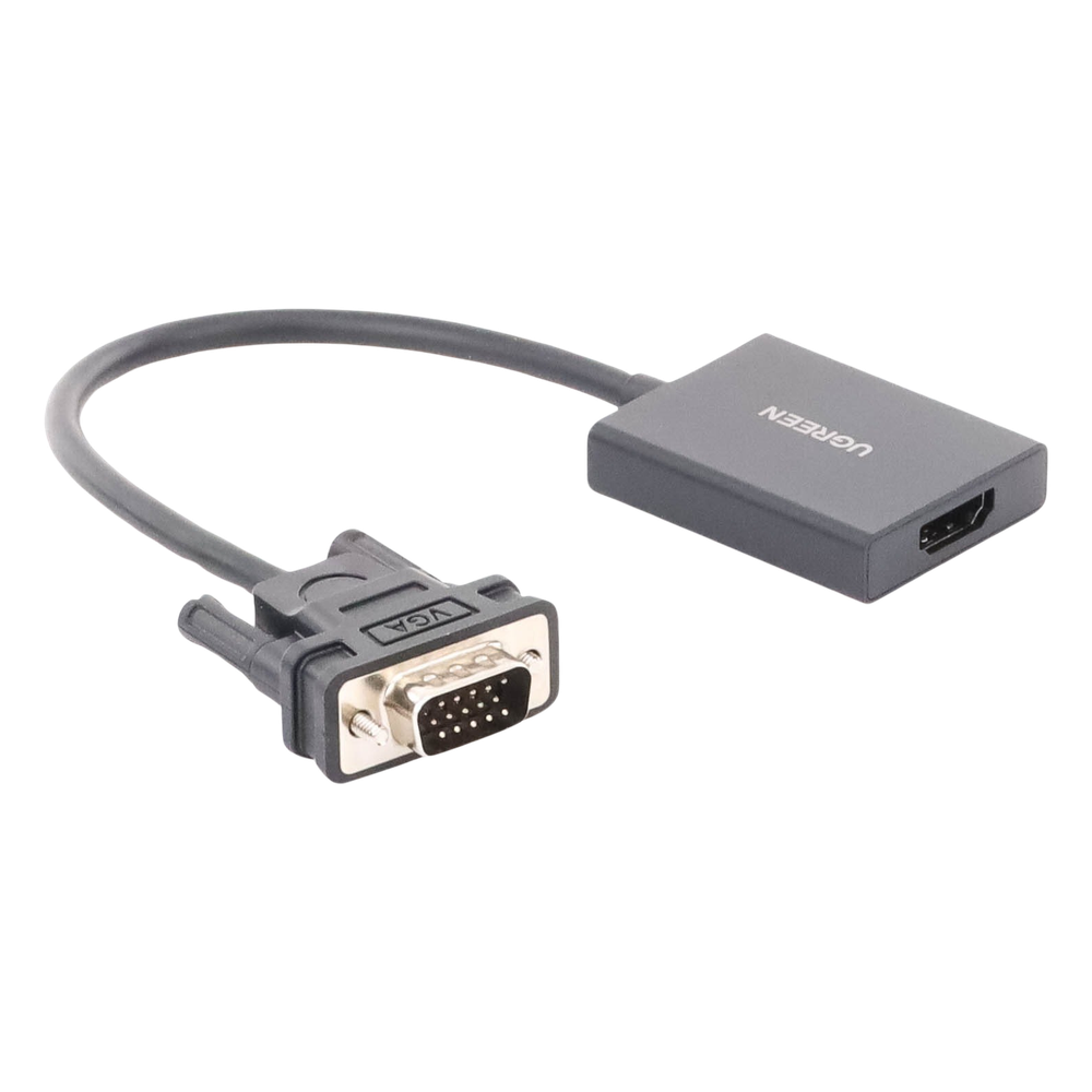 Adaptador VGA a HDMI 1080P@60Hz Audio 3.5mm USB-C 5V Cable 15cm 28AWG UGREEN 50945 - Imagen 5
