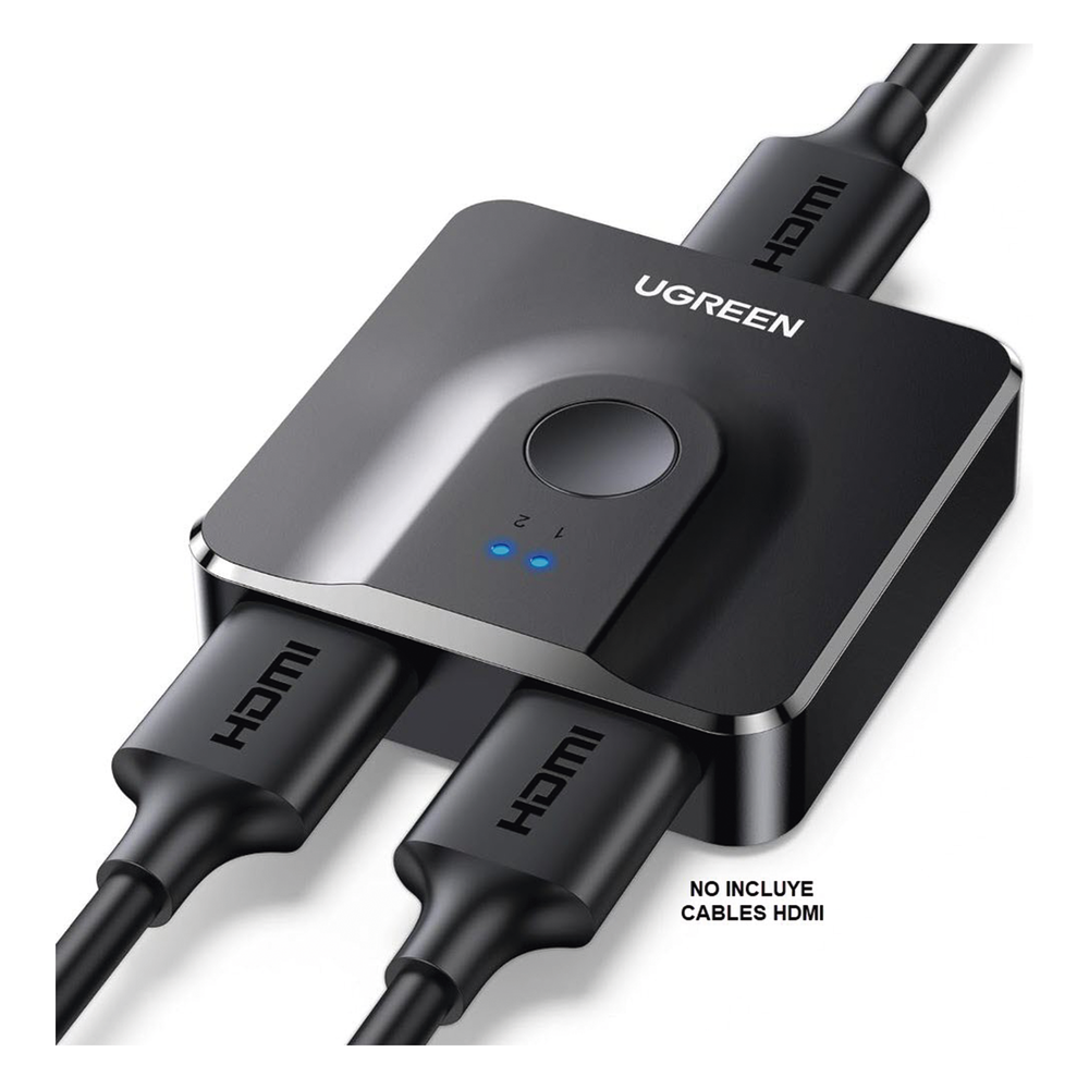 Switch HDMI Bidireccional 2x1 / 1x2 4K 60Hz HDR 3D Dolby Atmos Metal Sin Alimentación Externa UGREEN 50966 - Imagen 2
