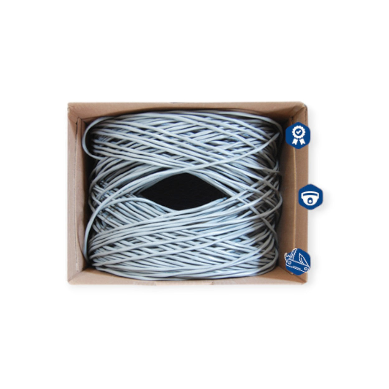 Bobina de Cable Belden 2x14 AWG Rfpvc Sin blindar CMR 305 Metros Gris 5100UE 0081000 - SILYMX