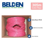 Bobina de alambre para alarma contra incendio Belden 2x16 AWG color rojo 305 Metros 5220UL 002U1000 - SILYMX