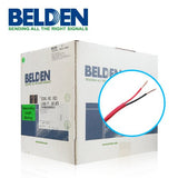 Bobina de alambre para alarma contra incendio Belden 2x16 AWG color rojo 305 Metros 5220UL 002U1000 - SILYMX