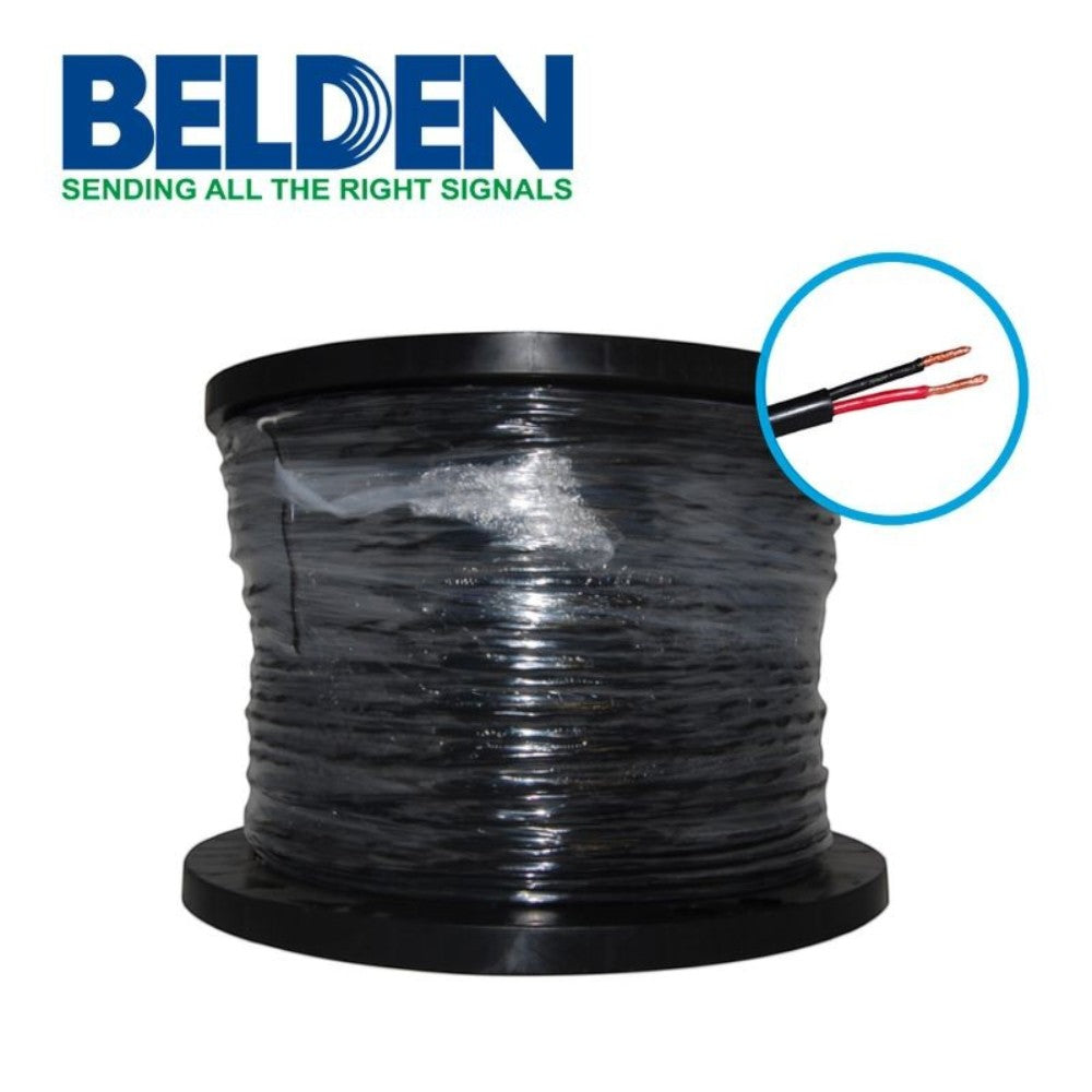 Bobina de Cable Belden 2x18 de Audio 305 Metros Negro 5300UE 0101000 - SILYMX
