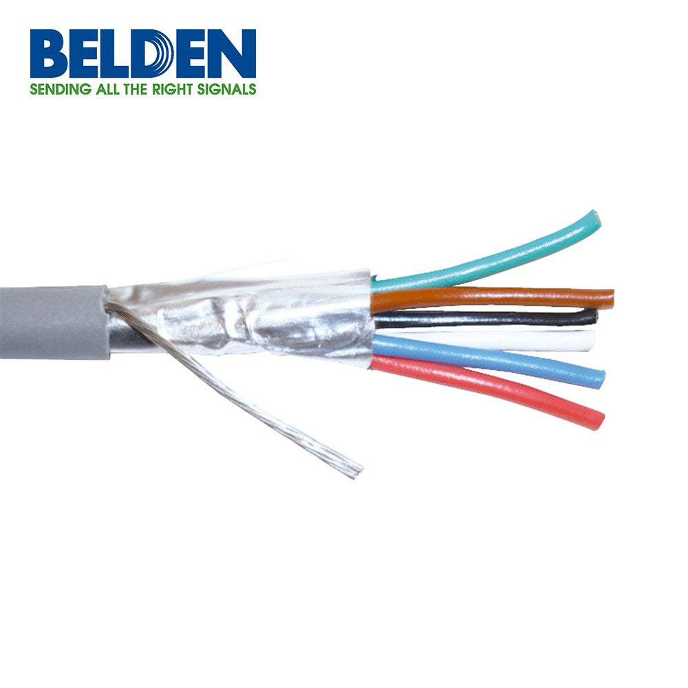 Bobina de Cable Belden 6x18 AWG Blindado de Audio 305 Metros Gris 5304FE 0081000 - SILYMX