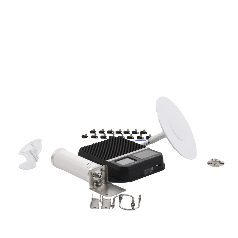 KIT Amplificador de señal celular 4G LTE, 3G y VOZ. Especial para cubrir áreas de hasta 4300 Metros Cuadrados por ser de grado comercial e industrial. - SILYMX