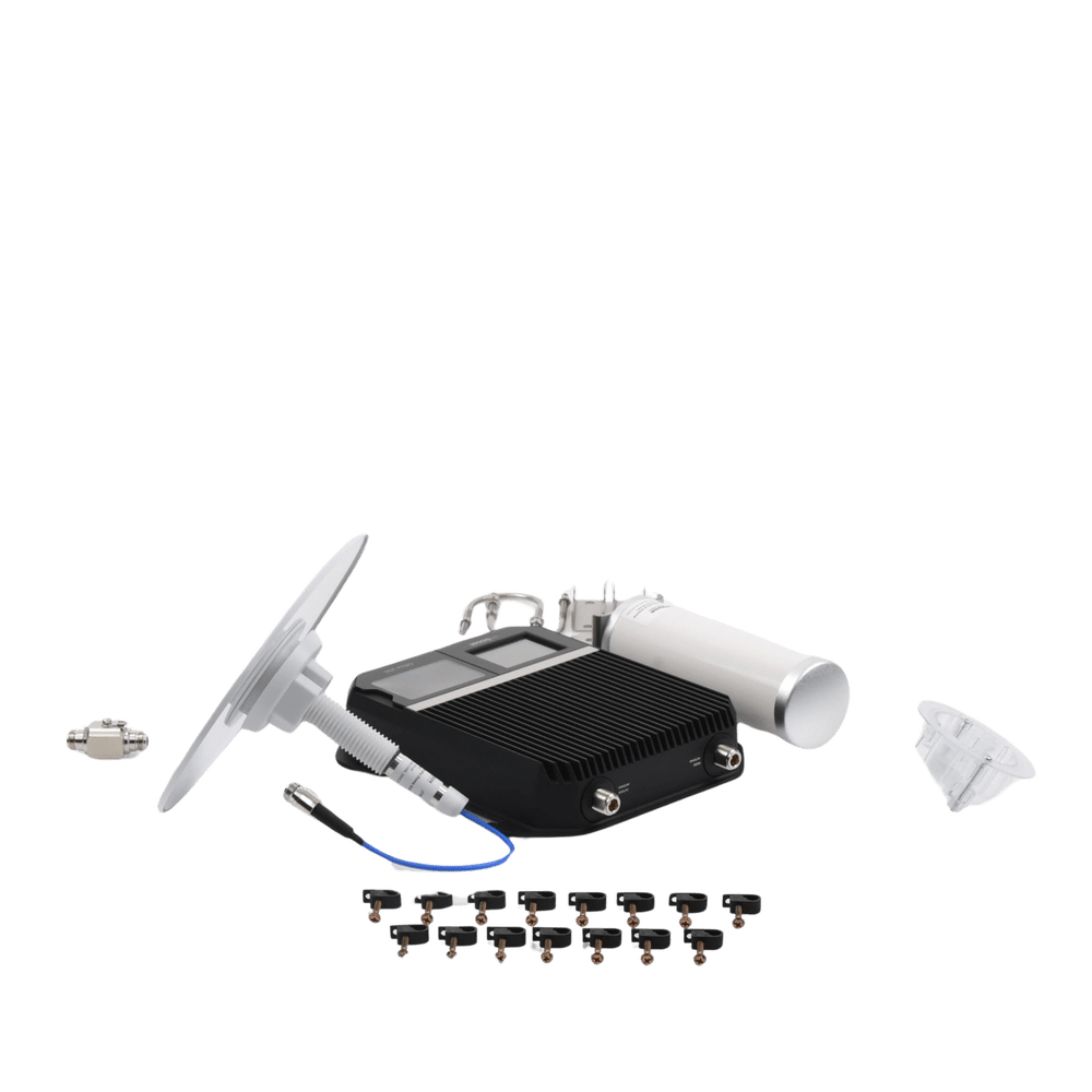 KIT Amplificador de señal celular 4G LTE, 3G y VOZ. Especial para cubrir áreas de hasta 4300 Metros Cuadrados por ser de grado comercial e industrial. - SILYMX