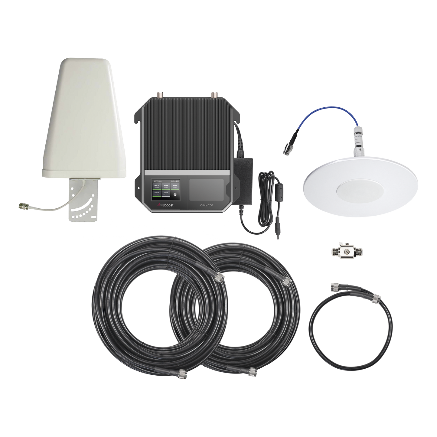KIT Amplificador Office 200 4G LTE, 3G y VOZ con antena direccional. Especial para cubrir áreas de hasta 1600 Metros Cuadrados por ser de grado comercial e industrial. Soporta múltiples operadores, tecnologías y usuarios. WILSONPRO / WEBOOST - Imagen 1