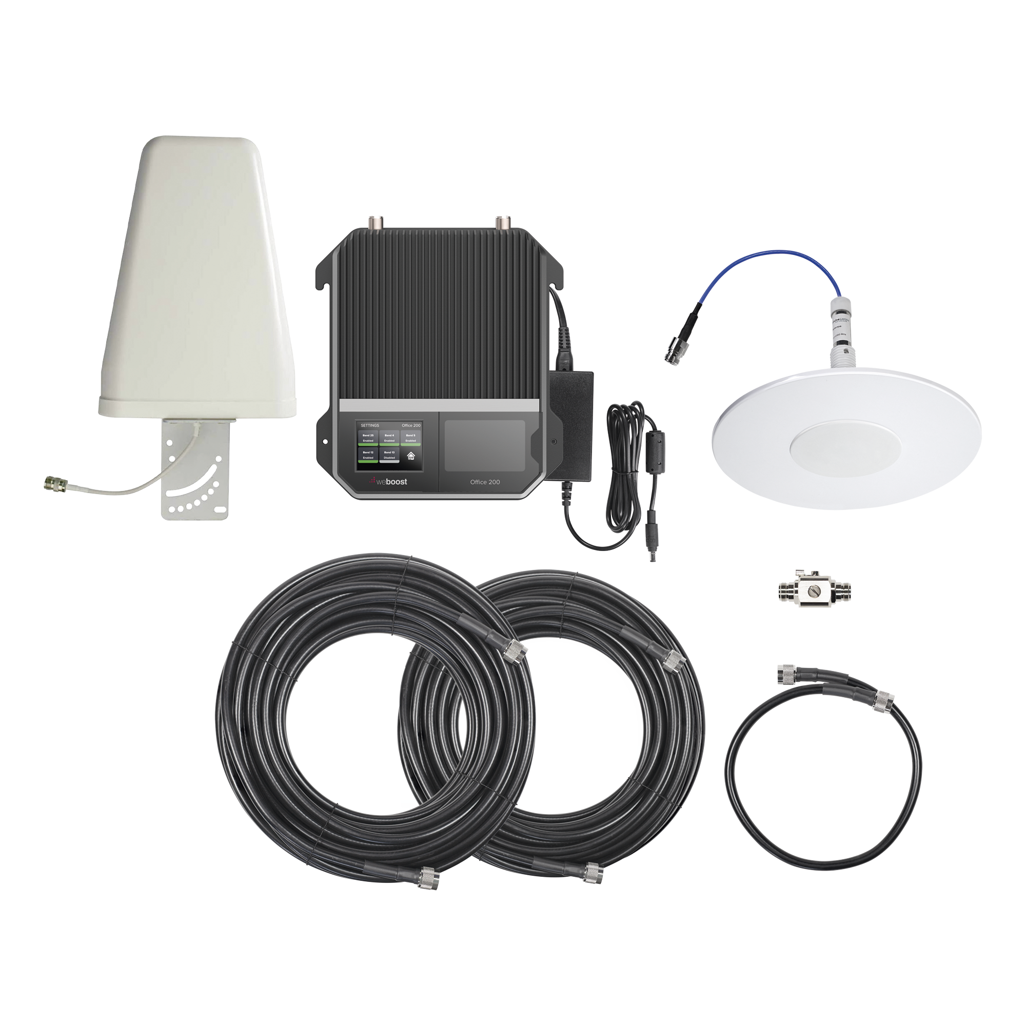 KIT Amplificador Office 200 4G LTE, 3G y VOZ con antena direccional. Especial para cubrir áreas de hasta 1600 Metros Cuadrados por ser de grado comercial e industrial. Soporta múltiples operadores, tecnologías y usuarios. WILSONPRO / WEBOOST - Imagen 1