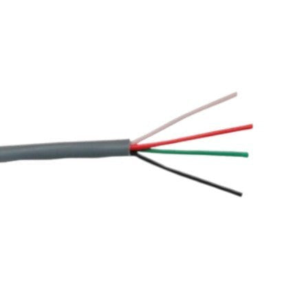 CABLE DE SEGURIDAD Y SONIDO BELDEN 5502UE 008U1000 / INTERIOR / GRIS / 4 CONDUCTORES / 22 AWG / MULTIFILAR / FORRO PVC / CMR / EN CAJA / 1,000 PIES 305 METROS - Imagen 1