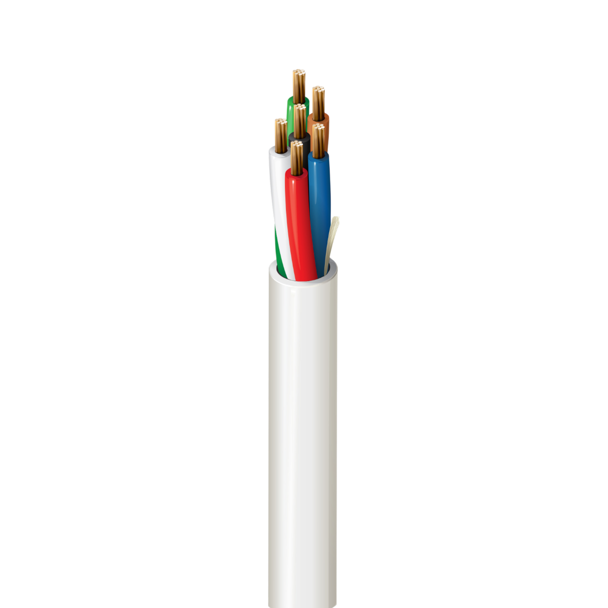 Bobina de Cable de Seguridad y Sonido 6x22 AWG CMR 305m Blanco | BELDEN 5504UE 009U1000 - SILYMX
