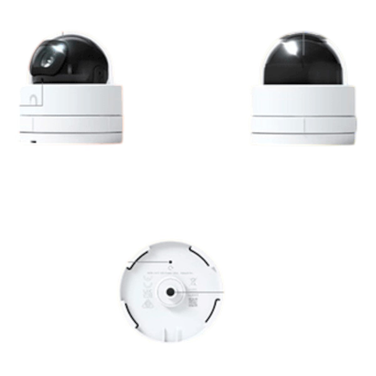 Camara ultracompacta de 4MP Angulo de visión 102.4° IR de 20 metros Detecciones inteligentes con IA Tamper para manipulaciones IK06 30FPS UVC-G5-Dome - SILYMX