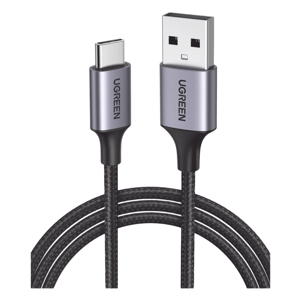 Cable USB-A a USB-C 2m (6.56ft) 480 Mbps Carga Rápida 18W Nylon Trenzado Aluminio UGREEN 60128 - Imagen 1