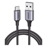 Cable USB-A a USB-C 2m (6.56ft) 480 Mbps Carga Rápida 18W Nylon Trenzado Aluminio UGREEN 60128 - Imagen 1