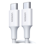 Cable USB-C a USB-C Carga Rápida 60W PD3.0 480 Mbps 1m (3.3ft) Cubierta TPE Blanco UGREEN 60518 - Imagen 1
