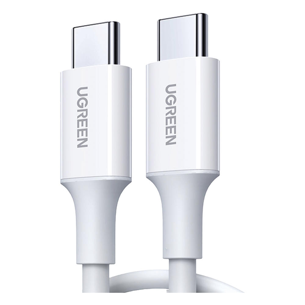 Cable USB-C a USB-C Carga Rápida 60W PD3.0 480 Mbps 1m (3.3ft) Cubierta TPE Blanco UGREEN 60518 - Imagen 1
