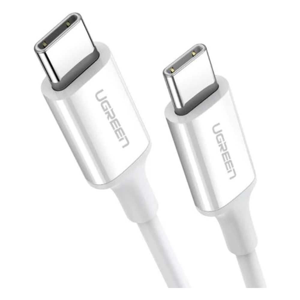 Cable USB-C a USB-C Carga Rápida 60W PD3.0 480 Mbps 1m (3.3ft) Cubierta TPE Blanco UGREEN 60518 - Imagen 2