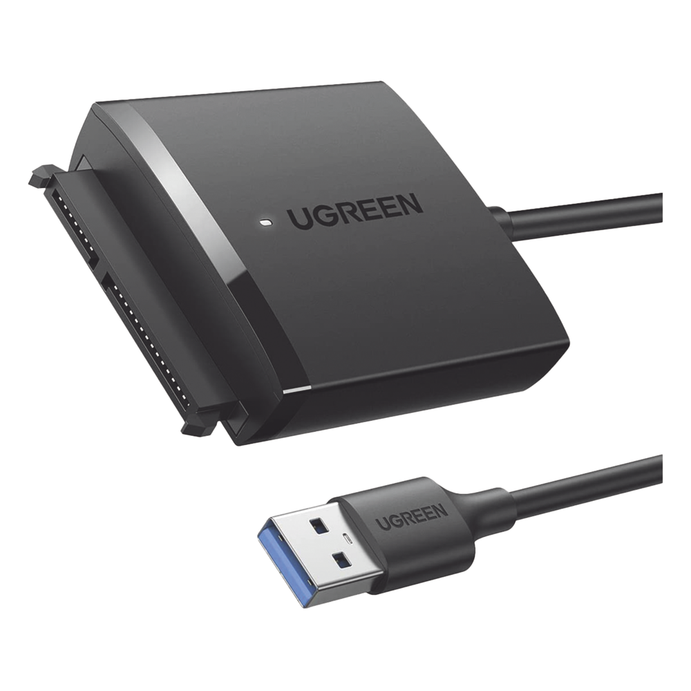 Adaptador USB 3.0 a SATA III 5 Gbps UASP TRIM HDD SSD 2.5 y 3.5 Hasta 12 TB Cable 50 cm UGREEN 60561 - Imagen 1