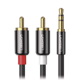 Cable Audio Premium Jack 3.5mm a 2 RCA 10 Metros Flexible Doble Blindaje Transferencia de Audio sin Pérdidas Caja de Aleación de Cobre Amplia Compatibilidad Diseño Duradero 60836 - SILYMX