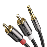 Cable Audio Premium Jack 3.5mm a 2 RCA 10 Metros Flexible Doble Blindaje Transferencia de Audio sin Pérdidas Caja de Aleación de Cobre Amplia Compatibilidad Diseño Duradero 60836 - SILYMX