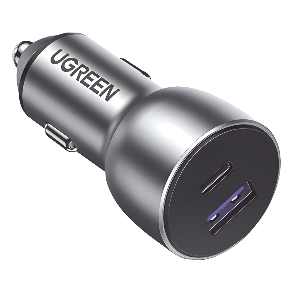 Cargador de Auto 42.5W USB-A + USB-C PD3.0 QC3.0 12-24 VCD Aluminio UGREEN 60980 - Imagen 2