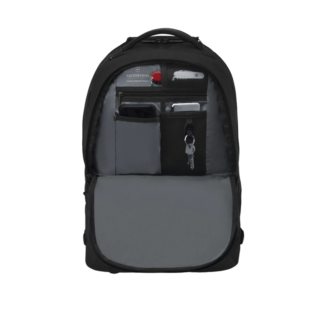 Mochila VX Sport EVO con Ruedas Mango Telescópico y Correas al Hombro Fabricada en Poliéster Negro repelente al Agua Backpack on Wheels 611-425 - SILYMX