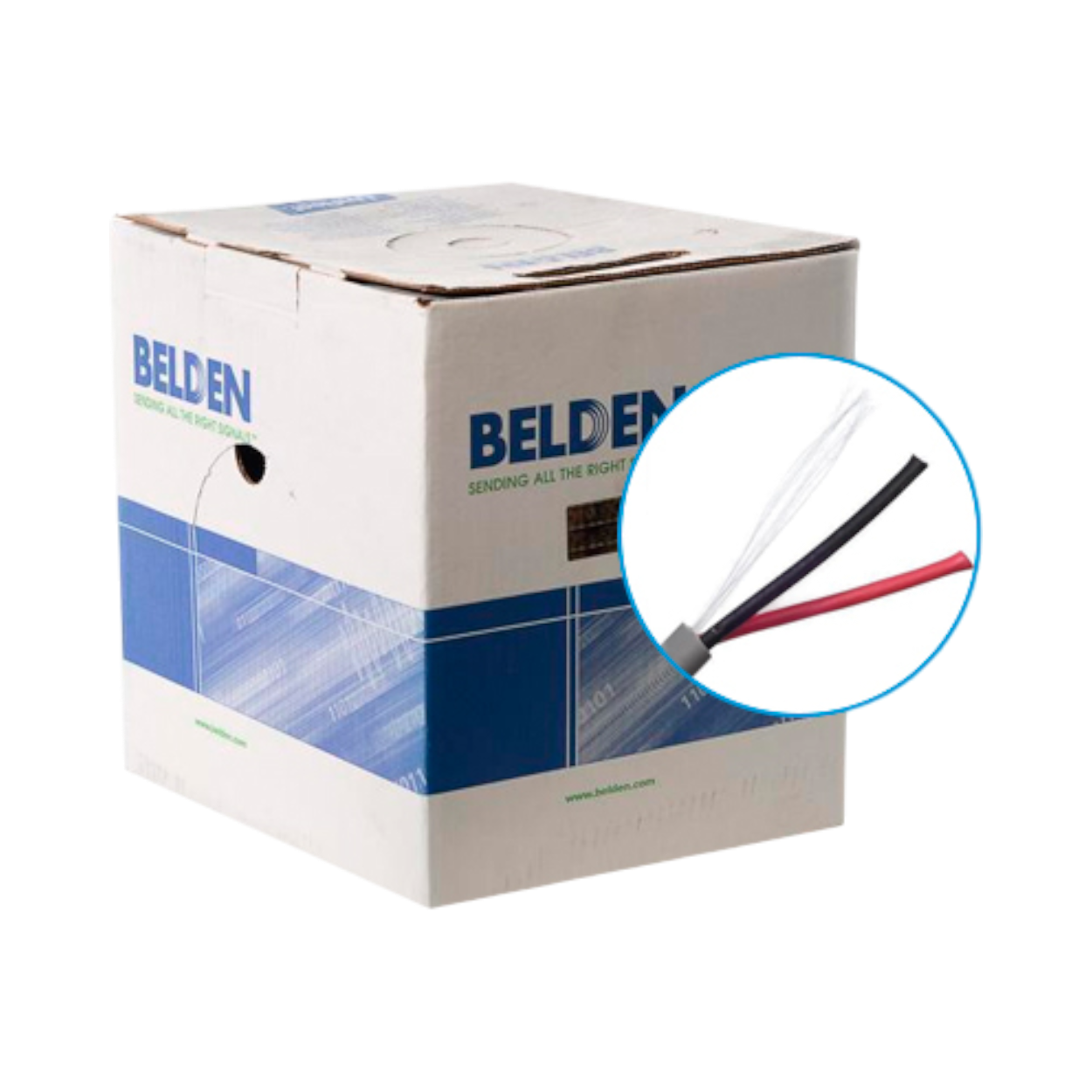 Bobina de Cable Belden 2x18 AWG Gris 305 Metros 5300UE - SILYMX