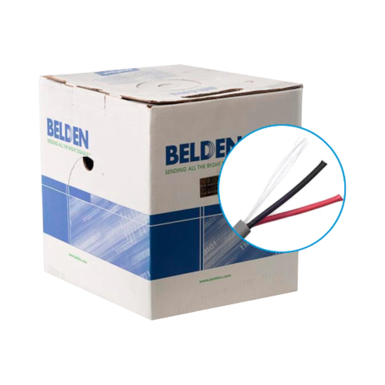 Bobina de Cable Belden 2x18 AWG Gris 305 Metros 5300UE - SILYMX