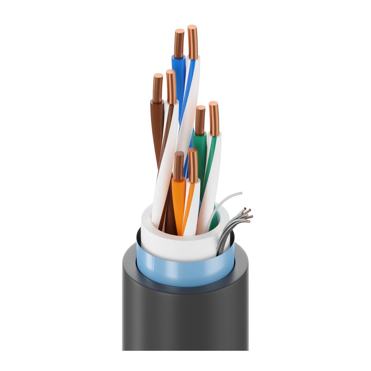 Bobina de Cable Belden Ethernet Cat6 F/UTP Blindado 600V Color Negro 305 Metros 7953A 0101000 - SILYMX