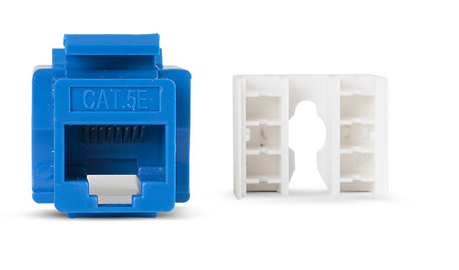 Conector Jack Cat5e Keystone Linkedpro con terminación 110 (Punchdown) para faceplate Color Azul LP-KJ-505-BU - SILYMX