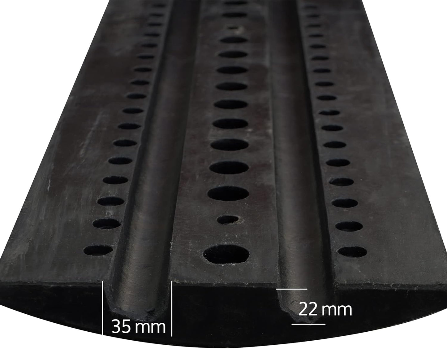 Reductor de Velocidad Tope Vehicular 183cm 5 lineas amarillas Hule Reciclado AC-183RV - SILYMX