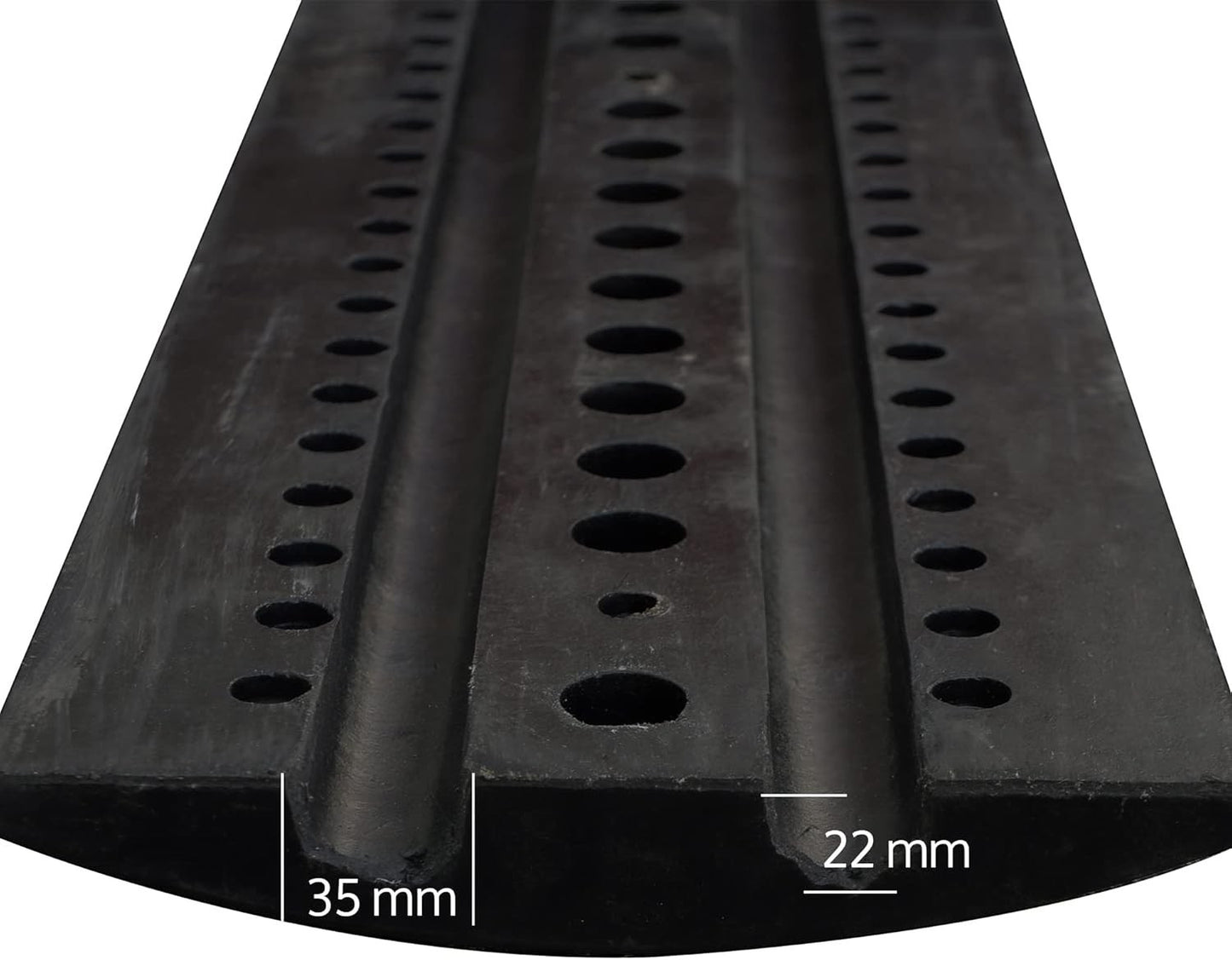 Reductor de Velocidad Tope Vehicular 183cm 5 lineas amarillas Hule Reciclado AC-183RV - SILYMX