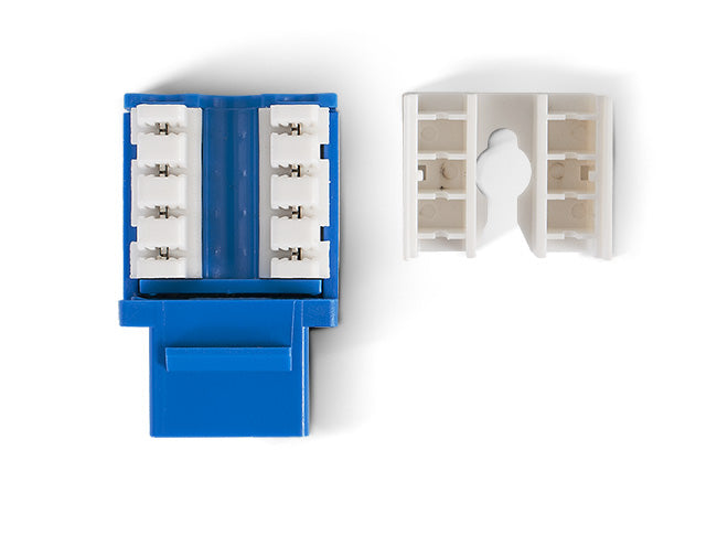 Conector Jack Cat5e Keystone Linkedpro con terminación 110 (Punchdown) para faceplate Color Azul LP-KJ-505-BU - SILYMX