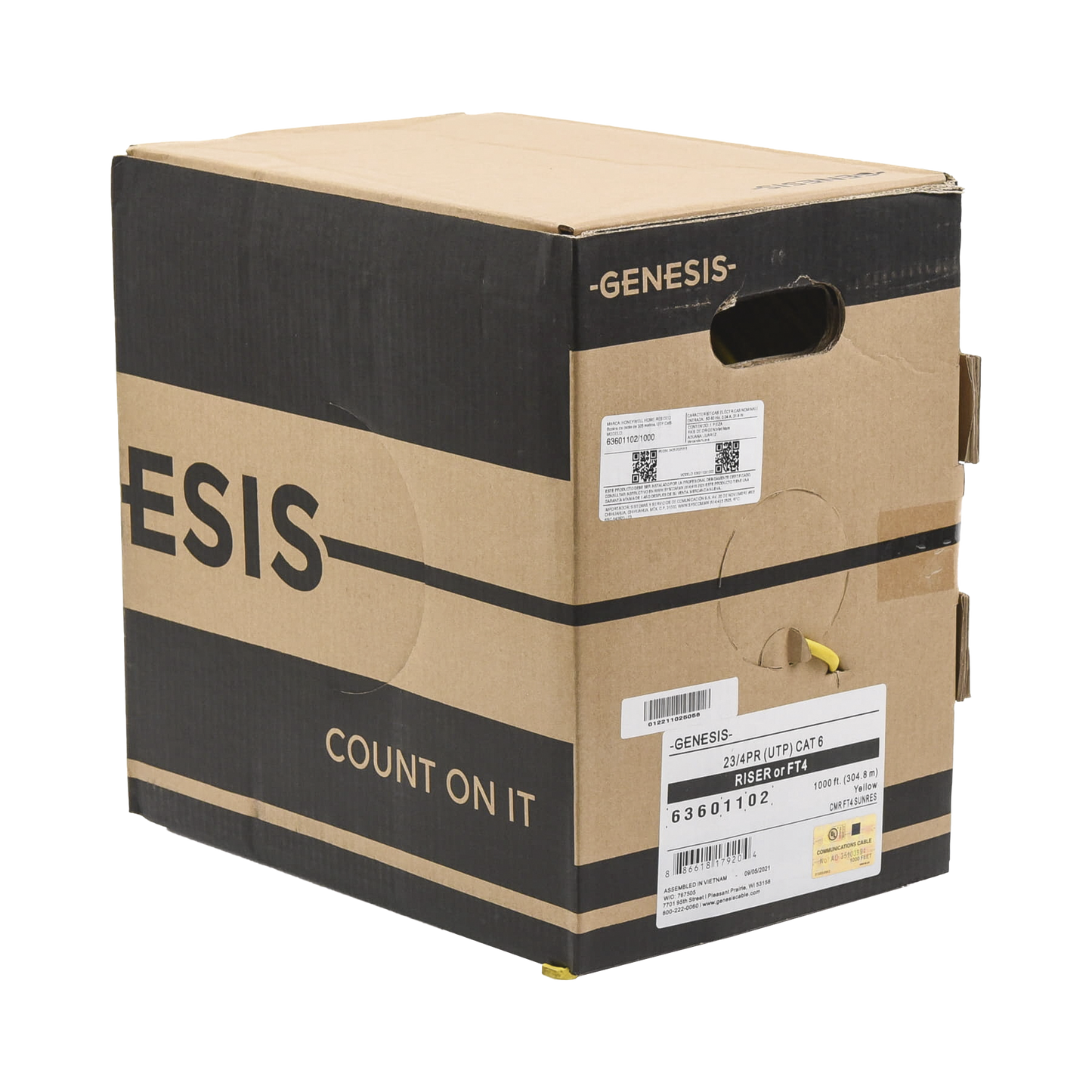 Bobina de Cable UTP Cat6 para Riser (CMR) Honeywell Genesis 6360 - 305m 6360-1102/1000 - SILYMX