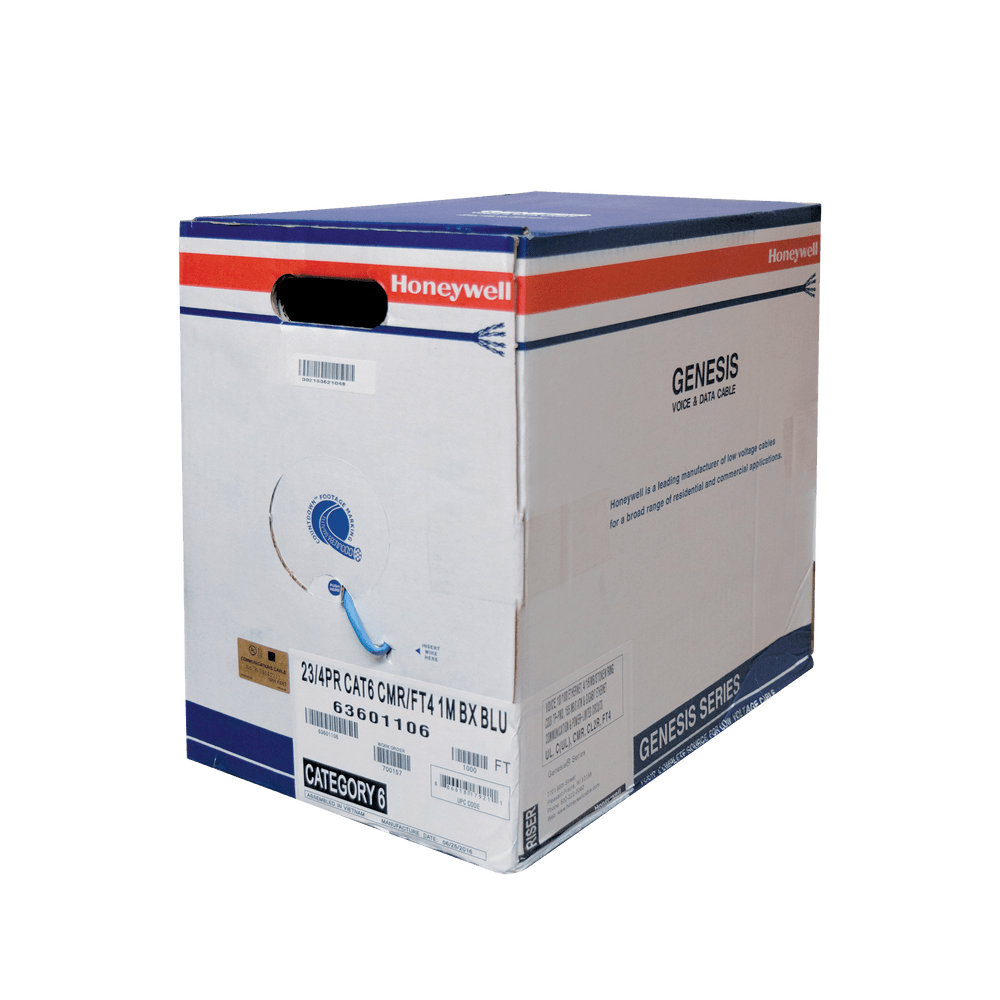 Bobina de Cable UTP Cat6 Riser GENESIS Color Azul UL CMR 350 Mhz de 305 Metros 6360-1106/1000 - SILYMX