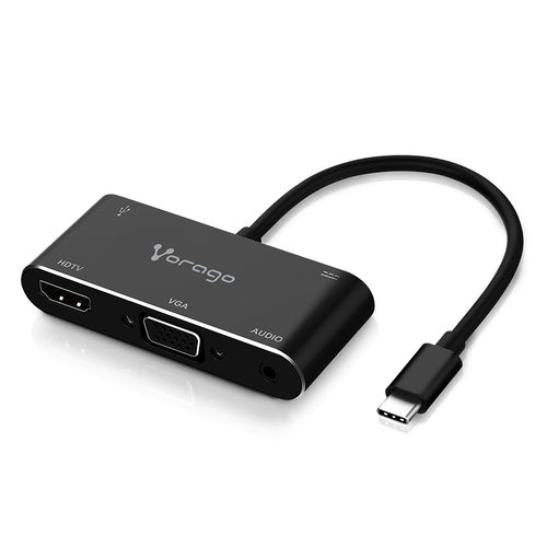 Adaptador Tipo C 5 en 1 HDMI VGA 3.5 mm USB C y USB 3.0 ADP-350